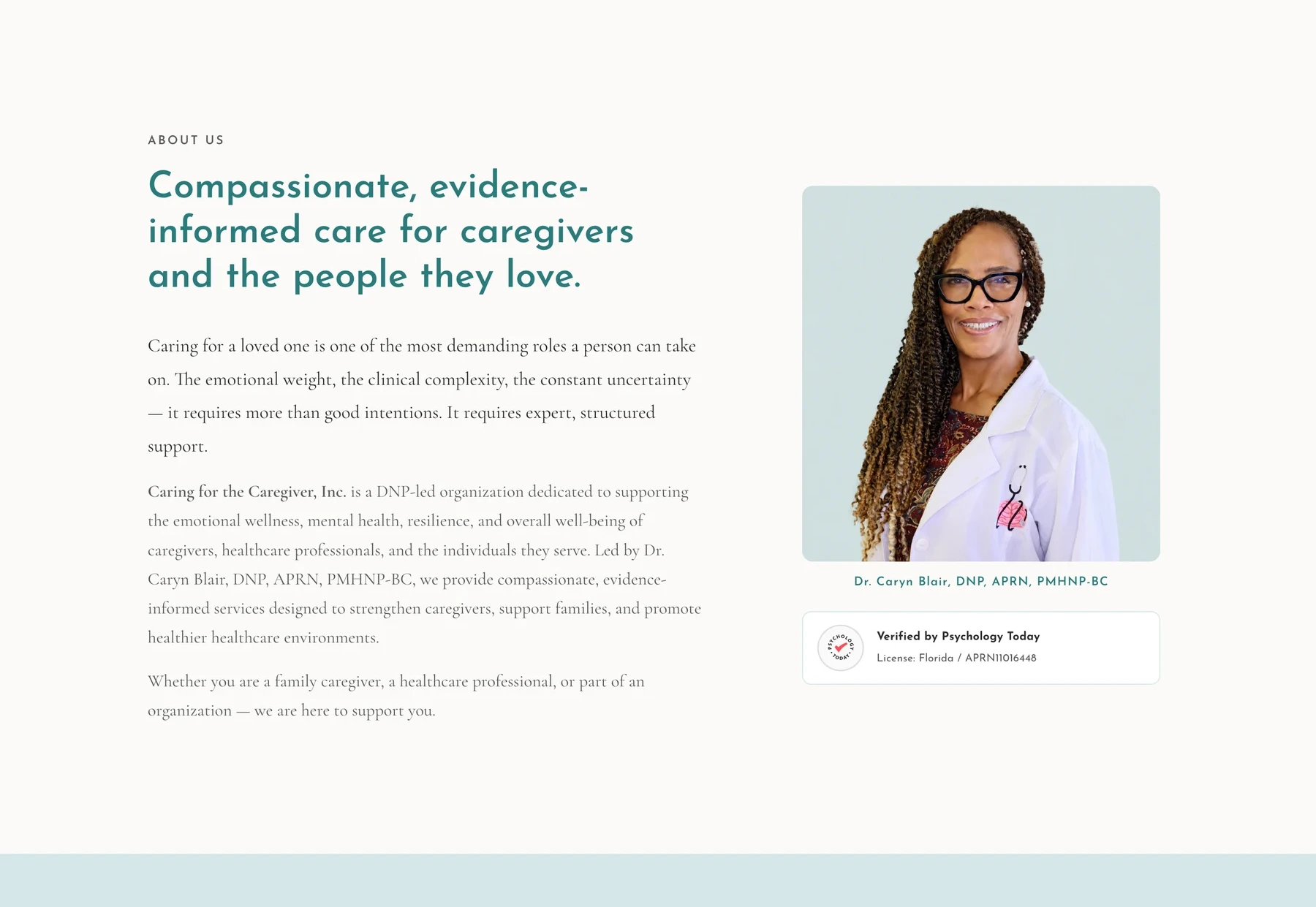 Caring for the Caregiver — A reassuring introduction