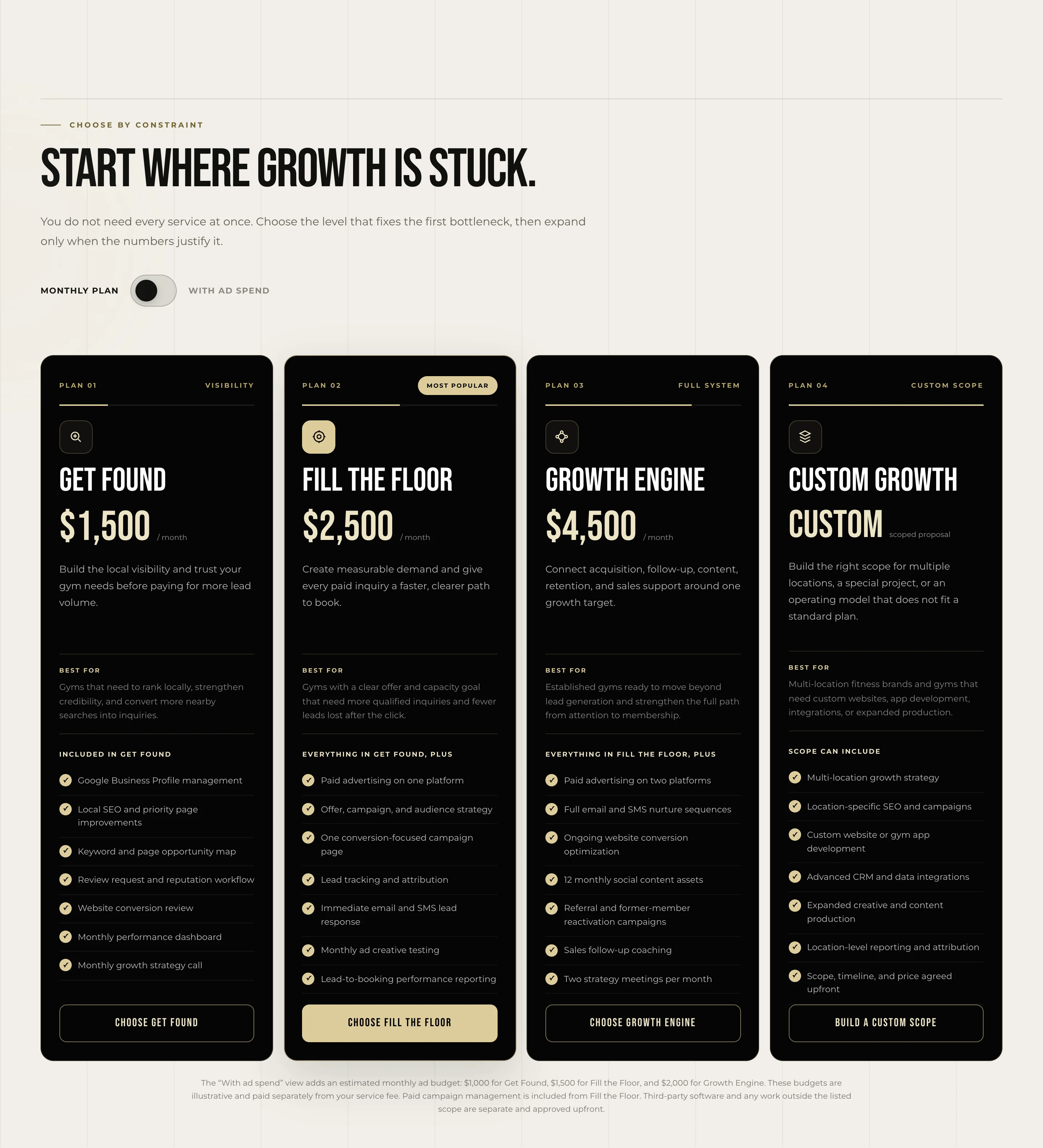 Enoch Marketing — Clear plans and scopes
