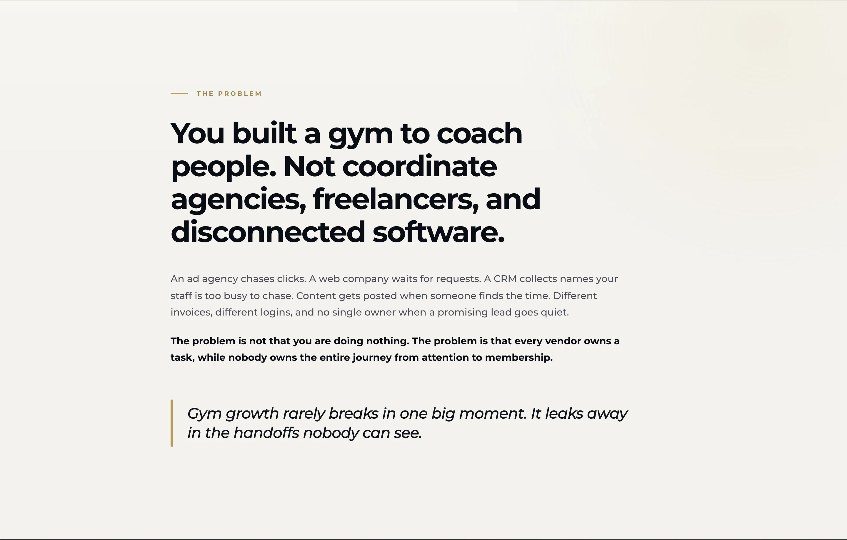 Enoch Marketing — The owner problem