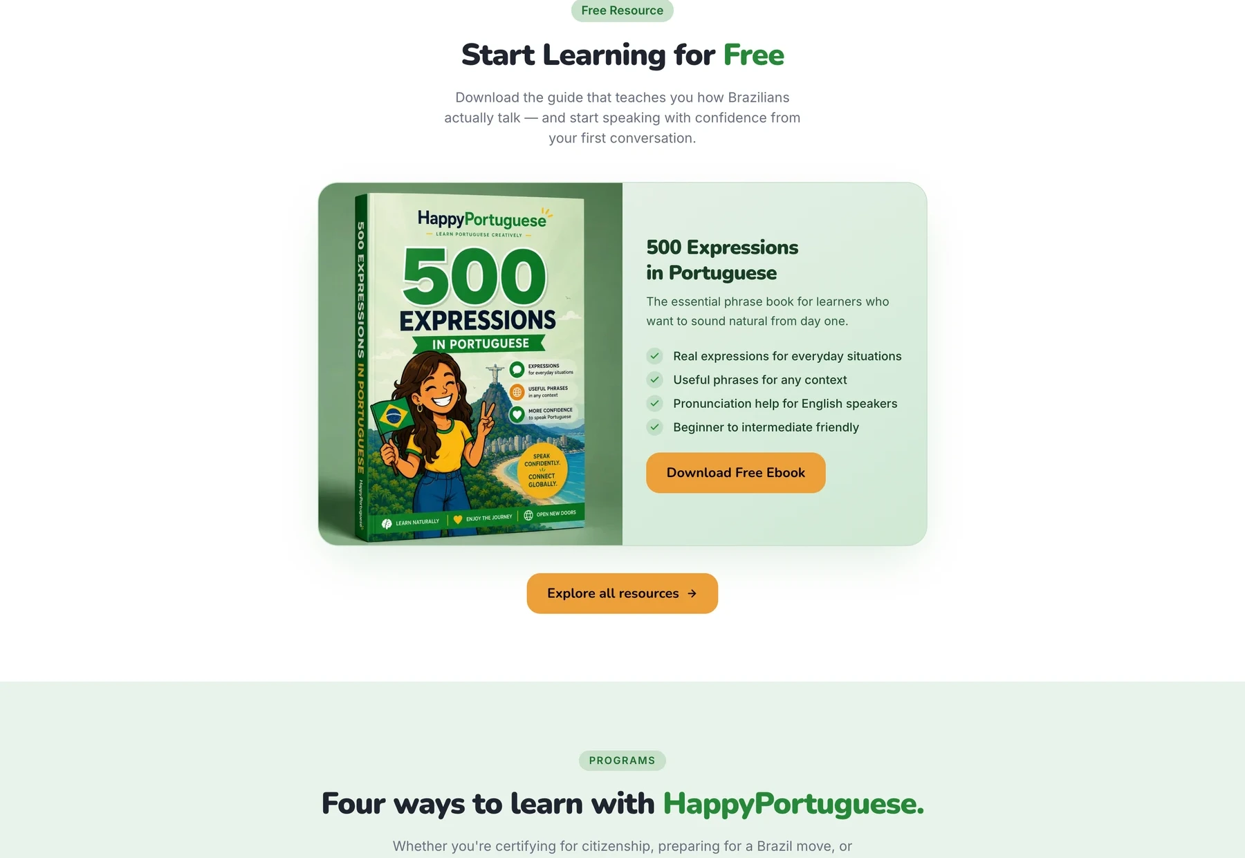 Happy Portuguese — The welcome & free resources