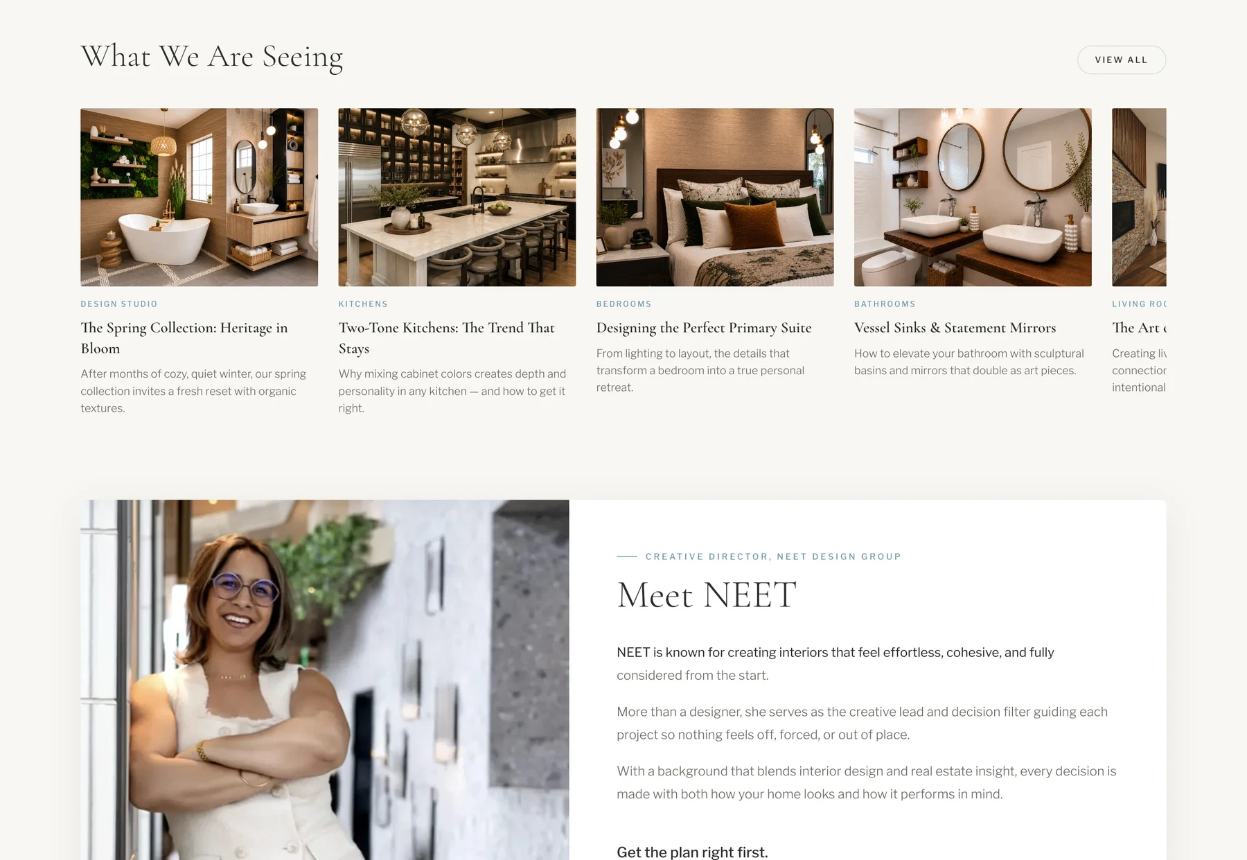 NEET Design Group — First impressions & the studio